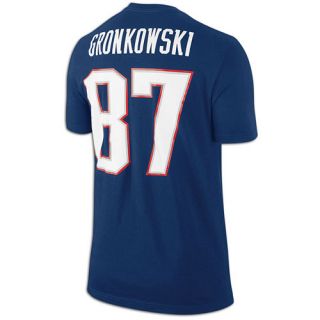 Nike NFL Player T Shirt   Mens   Football   Clothing   New England Patriots   Gronkowski, Rob   Navy