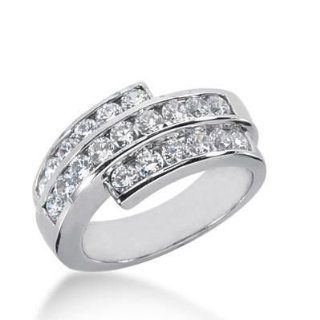 18K Gold Diamond Anniversary Wedding Ring 21 Round Brilliant Diamonds 1.68 ctw. 243WR108618K Wedding Bands Wholesale Jewelry