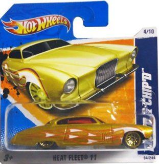 2011 Hot Wheels FISH'D & CHIP'D (Metallic Gold) #94/244, 2011 Heat Fleet #4/10 (SHORT CARD) Toys & Games