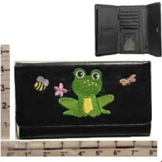 Wallet ~ Black ~ Leather Look ~ Happy Frog 