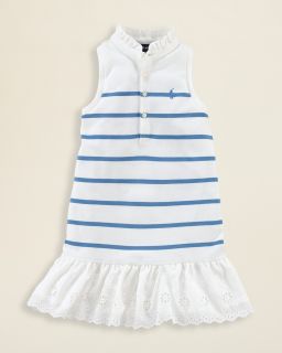 Ralph Lauren Childrenswear Toddler Girls' Striped Polo Dress   Sizes 2 6X's
