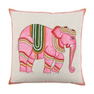 JR by John Robshaw Pink Elephant Decorative Pillow, 20" x 20"'s