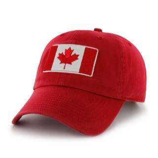 Canada Vintage Scrum Country Flag Clean Up Adjustable Cap Red, One Size Sports & Outdoors