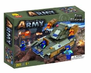 Fun Blocks (Compatible with Lego) Army Troopers Brick Set F (269 Pieces) Toys & Games