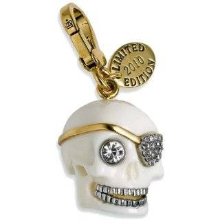 Juicy Couture   Limited Edition   Pirate Eye Patch Skull / Day of the Dead   Gold Plated Charm Jewelry
