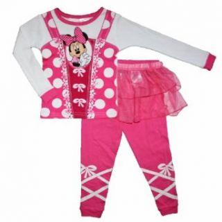 Minnie Mouse Toddler Girls Cotton Pajama Set with Tutu (18M) Clothing