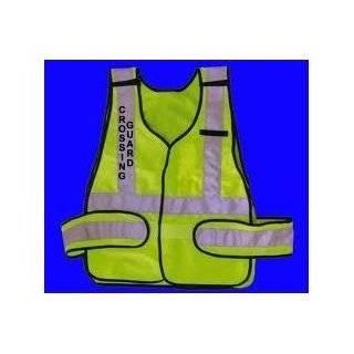 SCHOOL CROSSING GUARD LIME GREEN REFLECTIVE TRAFFIC SAFETY VEST JACKET ANSI / ISEA 207 2006 COMPLIANT Protective Work Jackets
