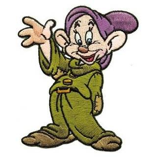 Dwarf Dopey of Disney's Snow White & The Seven Dwarfs Embroidered Iron On Applique Patch Clothing