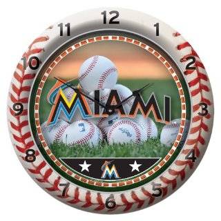MLB Miami Marlins Game Time Clock  Sports Fan Alarm Clocks  Sports & Outdoors