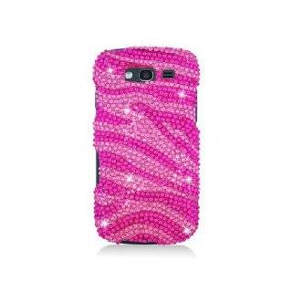 Samsung Galaxy S Blaze 4G T769 SGH T769 Bling Gem Jeweled Jewel Crystal Diamond Hot Pink Zebra 302 Cover Case Cell Phones & Accessories