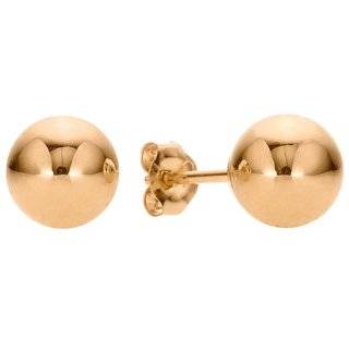 10mm 14k Yellow Gold Ball Stud Earrings FreshTrends Jewelry