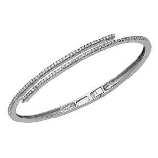 Diamond Bangle in 18kt White Gold Carat total weight 0.54 Amoro Jewelry