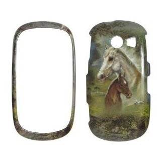 SAMSUNG Flight II A927 AT&T Camo REAL tree TWIN HORSES horse Snap on Plastic Case, SnapOn, Protector, Cover Cell Phones & Accessories