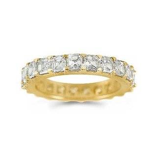 CleverEve's Asscher Diamond Eternity Ring in 18k Yellow Gold CleverEve Jewelry