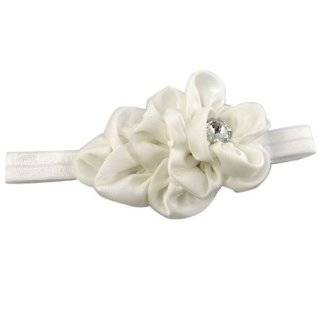 Generic Baby Girls Chiffon Headband Hairbow Head Flower Floral Hairband Photography Prop(White)  Infant And Toddler Hair Accessories  Baby