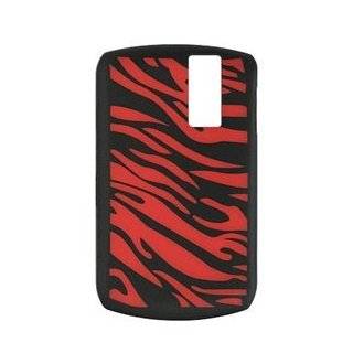 BlackBerry Curve 8300 8310 8320 8330 Red/ Black Zebra Silicone Skin Cover Case Cell Phones & Accessories