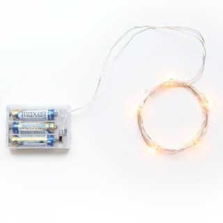 Rtgs Micro LED 20 Super Bright Warm White Color Lights Battery Operated on 7.5 Ft Long Silver Color Ultra Thin String Wire [NEWEST VERSION] + 100% RTGS Products Satisfaction Guarantee   Starry String Lights