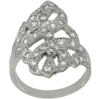 Vintage Filigree Diamond Ring With 0.80cts Of Fine White Diamonds In 10K White Gold Antique Filigree Diamond Ring   5 Da'Carli Jewelry