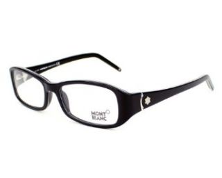 Montblanc Eyeglasses MB351 005 Black/White Stripe Size53 Clothing