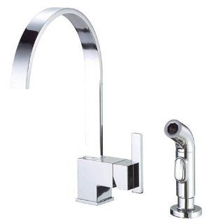 Danze D404244 Sirius Single Handle Kitchen Faucet with Spray, Chrome
