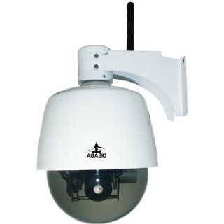 Agasio A621W Outdoor Wireless Pan/Tilt/Zoom IP Camera with 3x Optical Zoom, 4mm   9mm Lens Pan 355Degree Tilt 90Degree, White Camera & Photo
