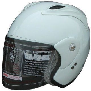 High Quality Open Face Motorcycle Helmet DOT Pearl White 369 (S) Automotive