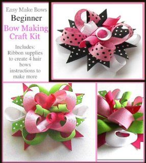Easy Make Bows Beginner Bow Making Hand Made Craft Kit, How to Make These Ribbon Hair Bows,assembly Instructions,supplies for Teenagers 16 and Up, Great Gift Ideas 
