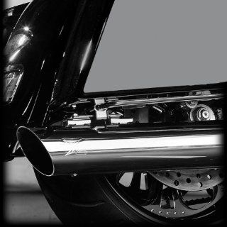 RC Components Chrome Slash Cut 4.0" Slip on Mufflers 1995 & Newer Harley Davidson Touring Models   RCX103C Automotive