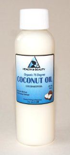 Coconut Oil 76 Degree 100% Pure Organic Carrier Cold Pressed 2 oz  Body Oils  Beauty