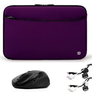 Mobile Carry On Travelling Convinient Soft Neoprene Sleeve Case For Acer Aspire S7 13.3 inch Touchpad Ultrabook + White Cable Organizer + Black Cable Organizer + Black Wireless Laser 2.4Ghz Mouse w/ BACK and FORWARD Buttons Computers & Accessories