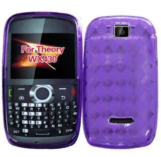 Dark Purple TPU Case Cover for Motorola Theory WX430 Cell Phones & Accessories