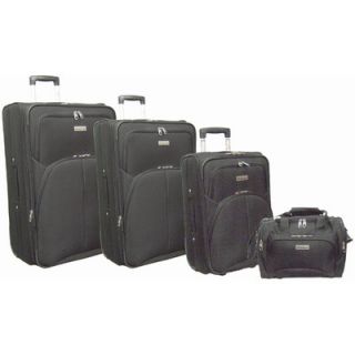 McBrine Luggage Super Lightweight 4 Piece Upright Luggage Set