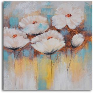 My Art Outlet 2 Piece Powder Puff Poppies Hand Painted Canvas Set