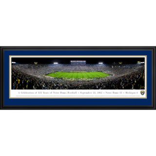 NCAA University of Notre Dame   125 Night Deluxe Frame Panorama