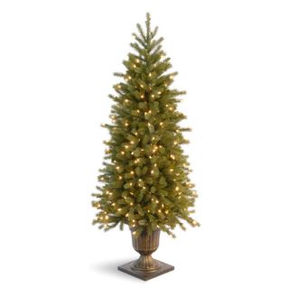 Jersey Fraser Fir 4 Green Entrance Artificial Christmas Tree with 100