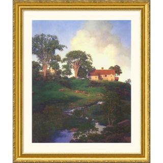 Great American Picture Hunt Farm Gold Framed Print   Maxfield Parrish