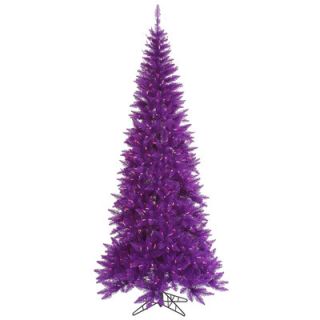 Purple Slim Fir Artificial Christmas Tree with 300 Mini Lights