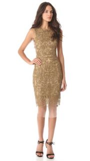Vera Wang Collection Embroidered Lace Sheath Dress