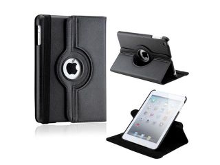iPad Mini 360 Degree Rotating Purple PU Leather Cover Case with Swivel Stand