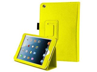 Premium iPad® Mini Magnetic PU Leather Folio Stand Case Auto wake up/sleep feature   Red