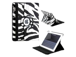 Brown Leopard Pattern 360 Degree Rotating PU Leather Case Smart Cover Stand for iPad 2 3 4 Gen