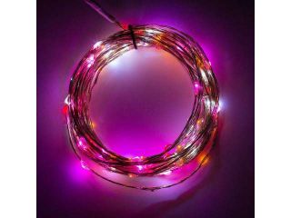 SUPERNIGHT 33ft LED Light Strings 207pcs LEDs Silver String Wire DC 12V 10M Waterproof 12W Lamp 4 Pin hole Interface for decorative Indoor Outdoor color chasing