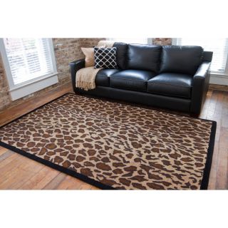 Hand tufted Brown Leopard Animal Print Safari Wool Rug (8 X 11) (BeigePattern AnimalTip We recommend the use of a non skid pad to keep the rug in place on smooth surfaces.All rug sizes are approximate. Due to the difference of monitor colors, some rug c