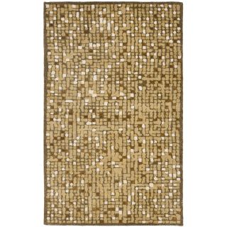 Martha Stewart Mosaic Oolong Tea Green Wool/ Viscose Rug (9 X 12)