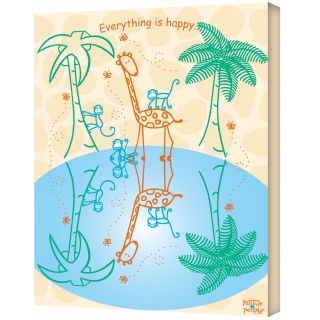 Felittle People Everything Is Happy Canvas (SmallSubject Childrens Frame Yes Matte No Image dimensions 14x18x2 inches wide * Outside dimensions 14x18x2 inches wide  )