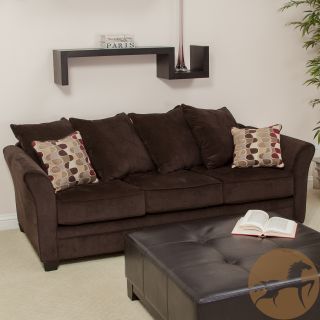 Christopher Knight Home Newbury Brown Pinchord Stationary Sofa (BrownNeutral brown colors to match any decorRemovable pillows and cushionsWell padded and smooth fabric arm rests, pillows and cushionsHardwood frame construction on all stress pointsDowels a