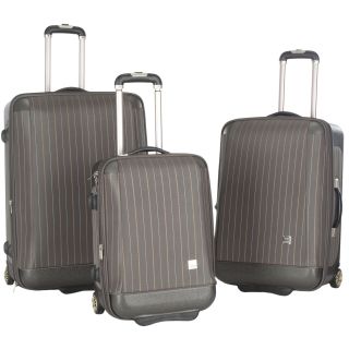 Lotus Oneonta 3 piece Grey Stripe Luggage Set (GreyWeight 28 inch upright (11.7 pound), 24 inch upright (9.9 pound), 20 inch upright (8.6 pound)Top and side carry handle for easy liftingWheeled YesExterior dimensions of each piece 20 inch upright 21.8