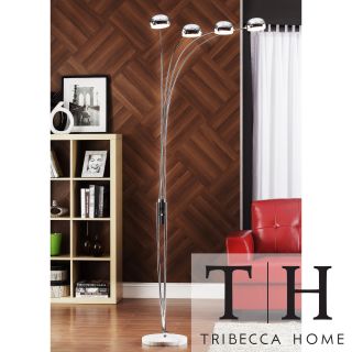 Tribecca Home Modern Silver Chrome Arch Lamp