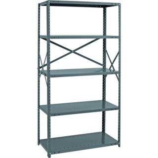 Quantum Heavy Duty 18 Gauge Industrial Steel Shelving   5 Shelves, 48 Inch W x