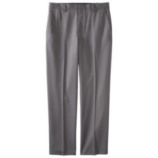 Mens Tailored Fit Checkered Microfiber Pants   Gray 46x32